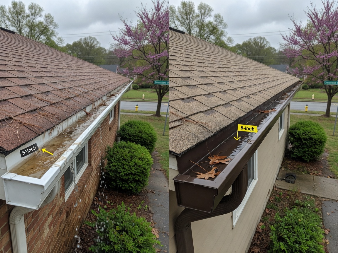 5-Inch vs. 6-Inch Gutters: Which Size Does Your North Carolina Home Need?